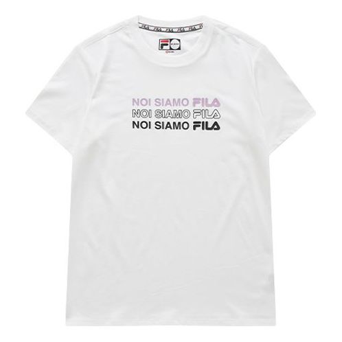 (WMNS) FILA Sports Short Sleeve White T-Shirt F51W028142F-WT