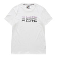 (WMNS) FILA Sports Short Sleeve White T-Shirt F51W028142F-WT