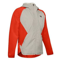 Under Armour Stretch Woven Full Zip Hooded Jacket 'Grey Orange' 1352021-856
