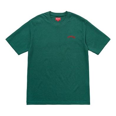 Supreme SS18 Mesh Arc Logo Tee Dark Green Logo Tee SUP-SS18-0129