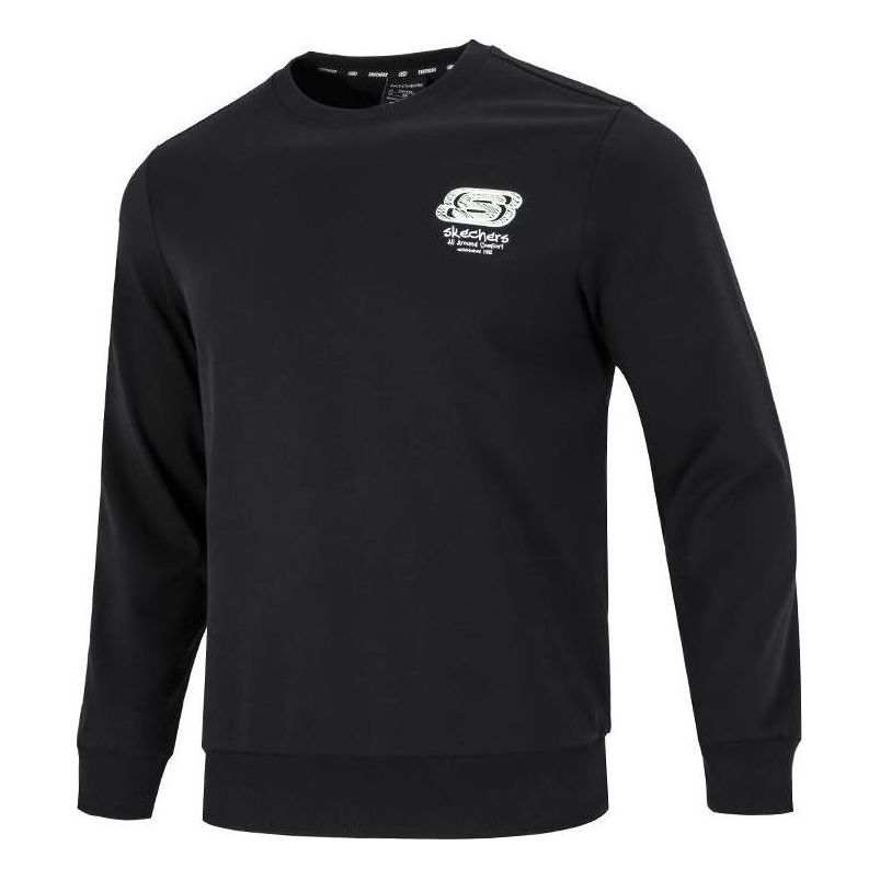 Skechers Pullover Casual Long Sleeve Sweatshirt 'Black White' L322U127-0018