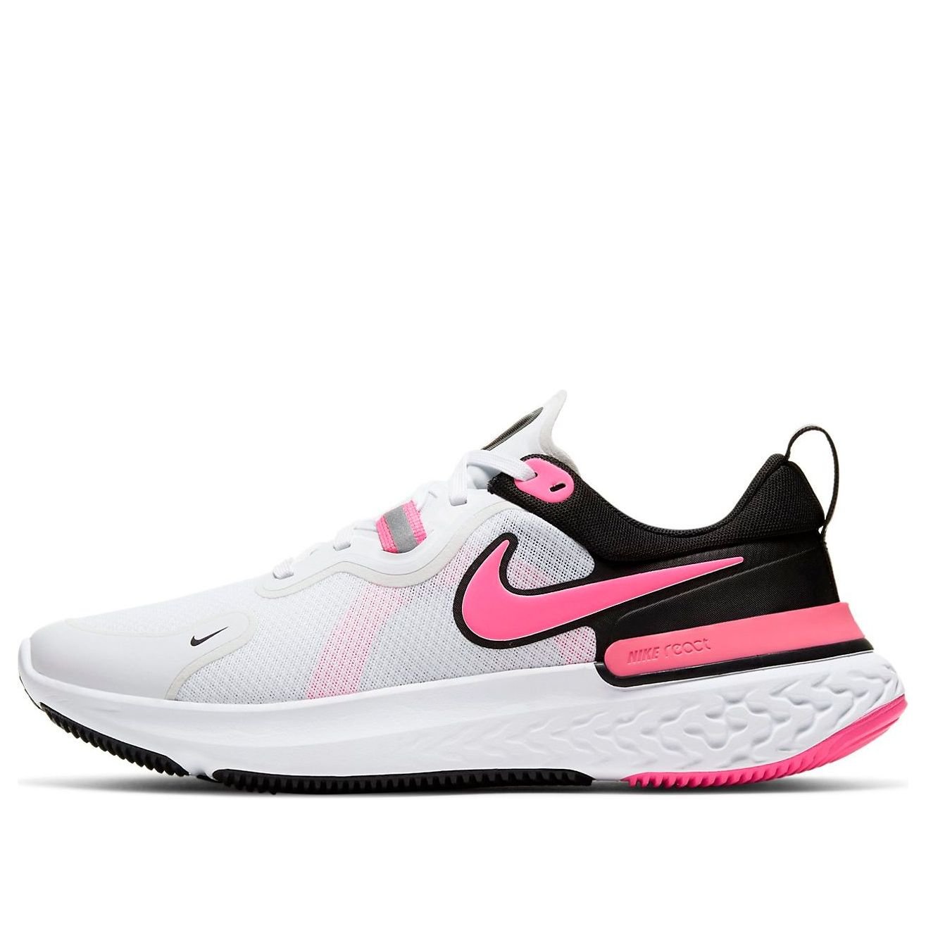 (WMNS) Nike React Miler Black/White Pink CW1778-103