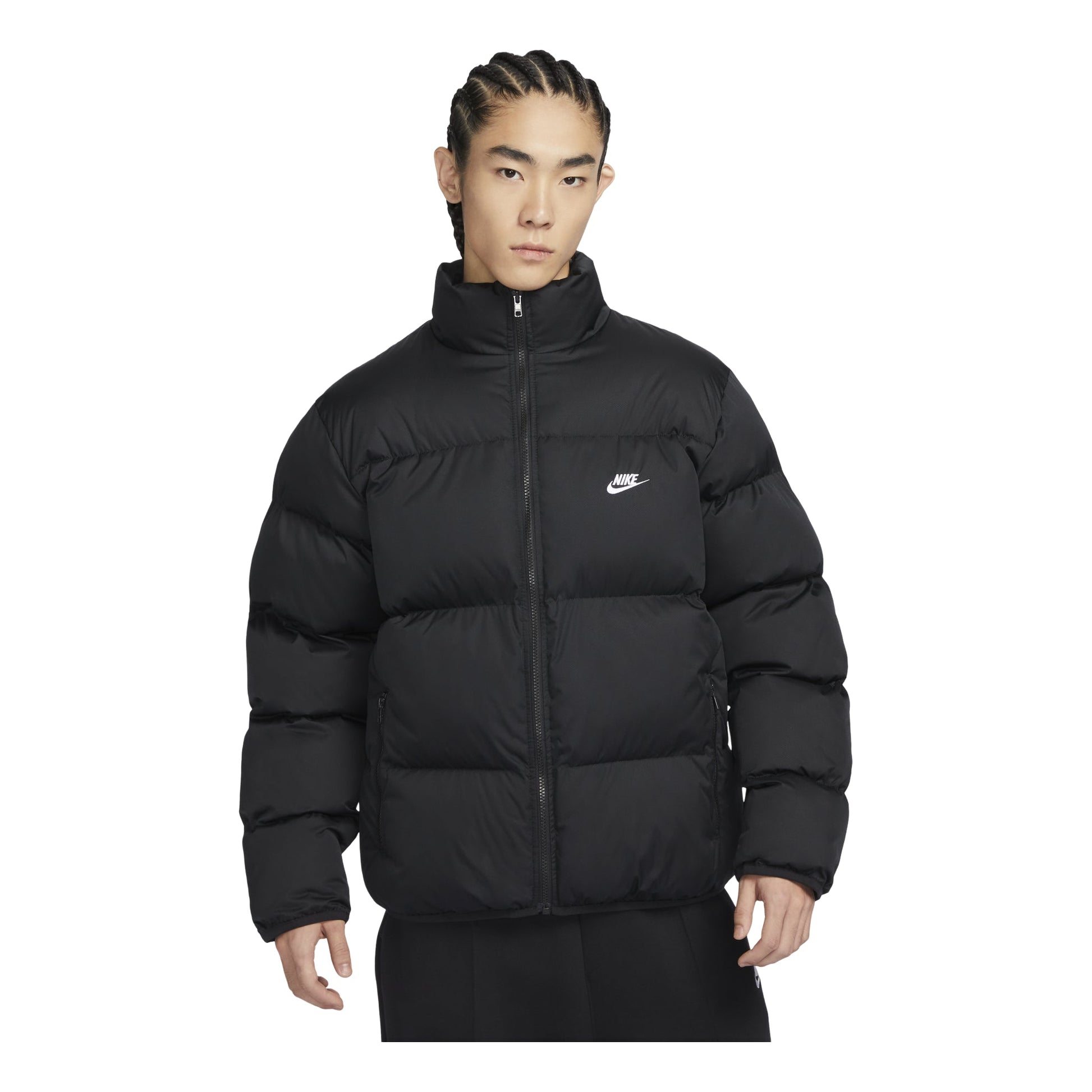 Nike Sportswear Club Puffer Jacket Asia Sizing 'Black' FB7369-010