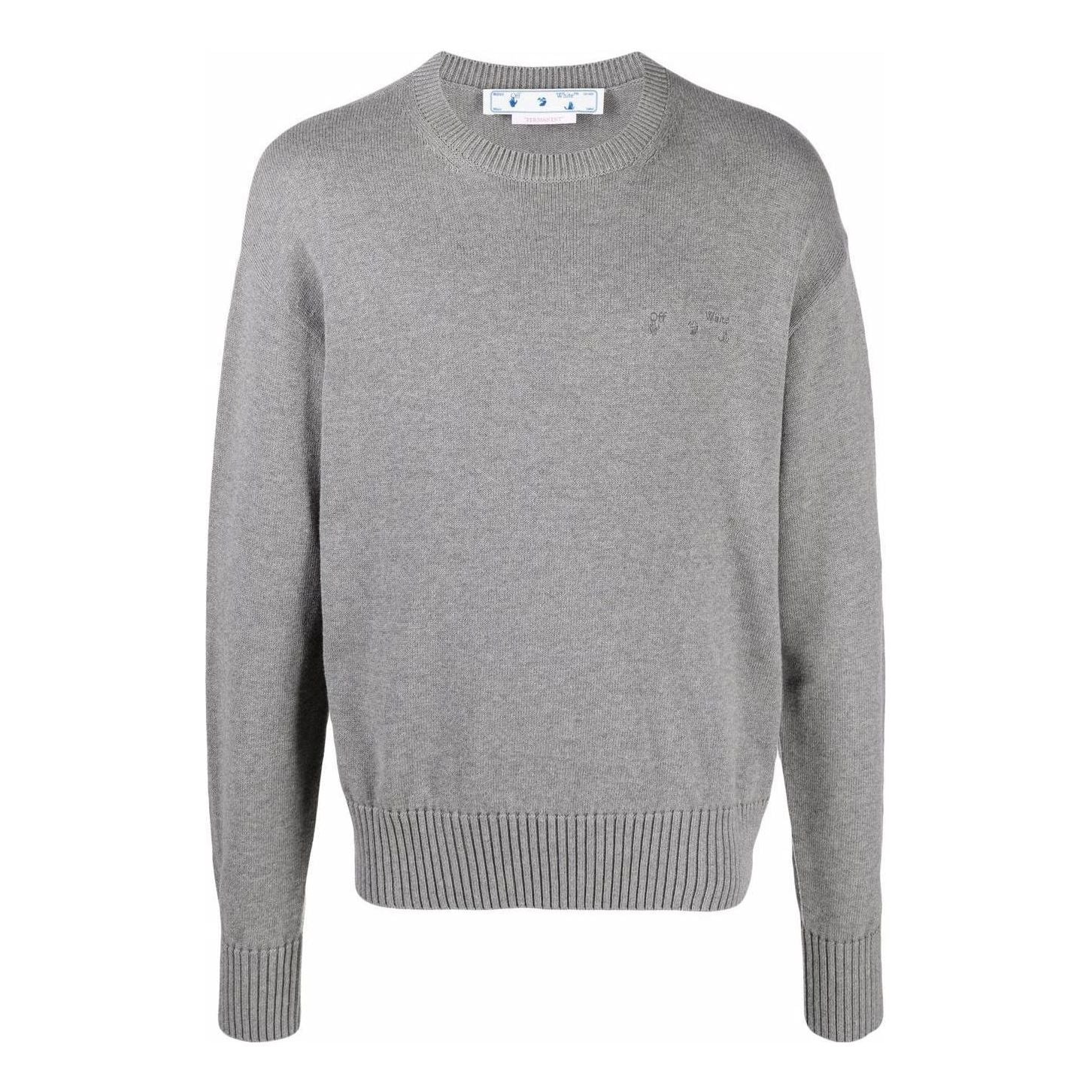 Off-White Logo Embroidered Knitted Jumper OMHE091C99KNI0010610