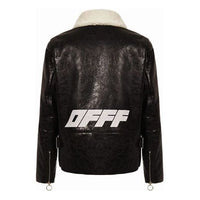 Off-White FW20 Logo Print Aviation Jacket OMJA047E20LEA0011001