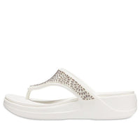 (WMNS) Crocs Flip-Flops 'White' 206343-174