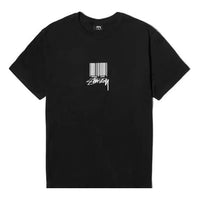 Stussy Barcode Tee Printing Short Sleeve Unisex Black 1904380
