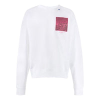 Off-White Diag Unf Inished Cotton Mens Loose Sweater OMBA035E19E300090128