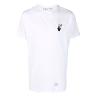 Men's Off-White SS22 Solid Color Chest Logo Printing Short Sleeve Version White T-Shirt OMAA027F21JER01301100110