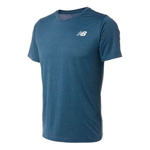 New Balance Sports Round Neck T-Shirt 'Blue White' AMT01012SNB