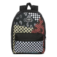 Vans Realm Classic Floral Patchwork Backpack 'Black Multi' VN0A3UI7ZL7