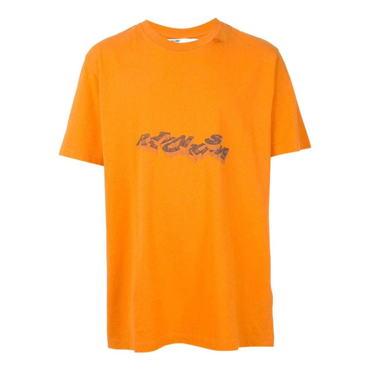 Off-White Geometry Arrow Logo Printing Round Neck Short Sleeve Orange OMAA027R201850101910