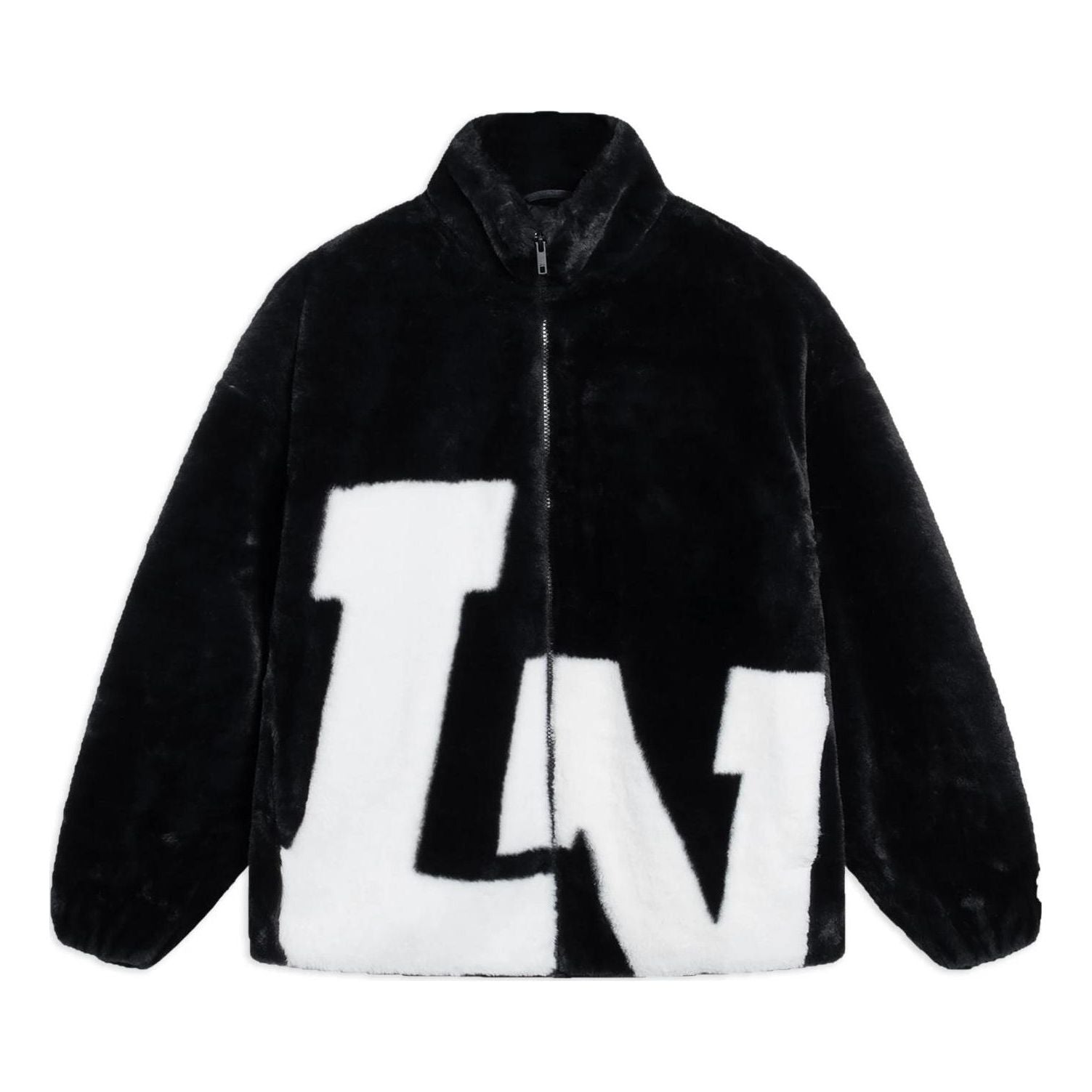 Li-Ning Big Logo Polar Fleece Jacket 'Black White' AFDSD61-1