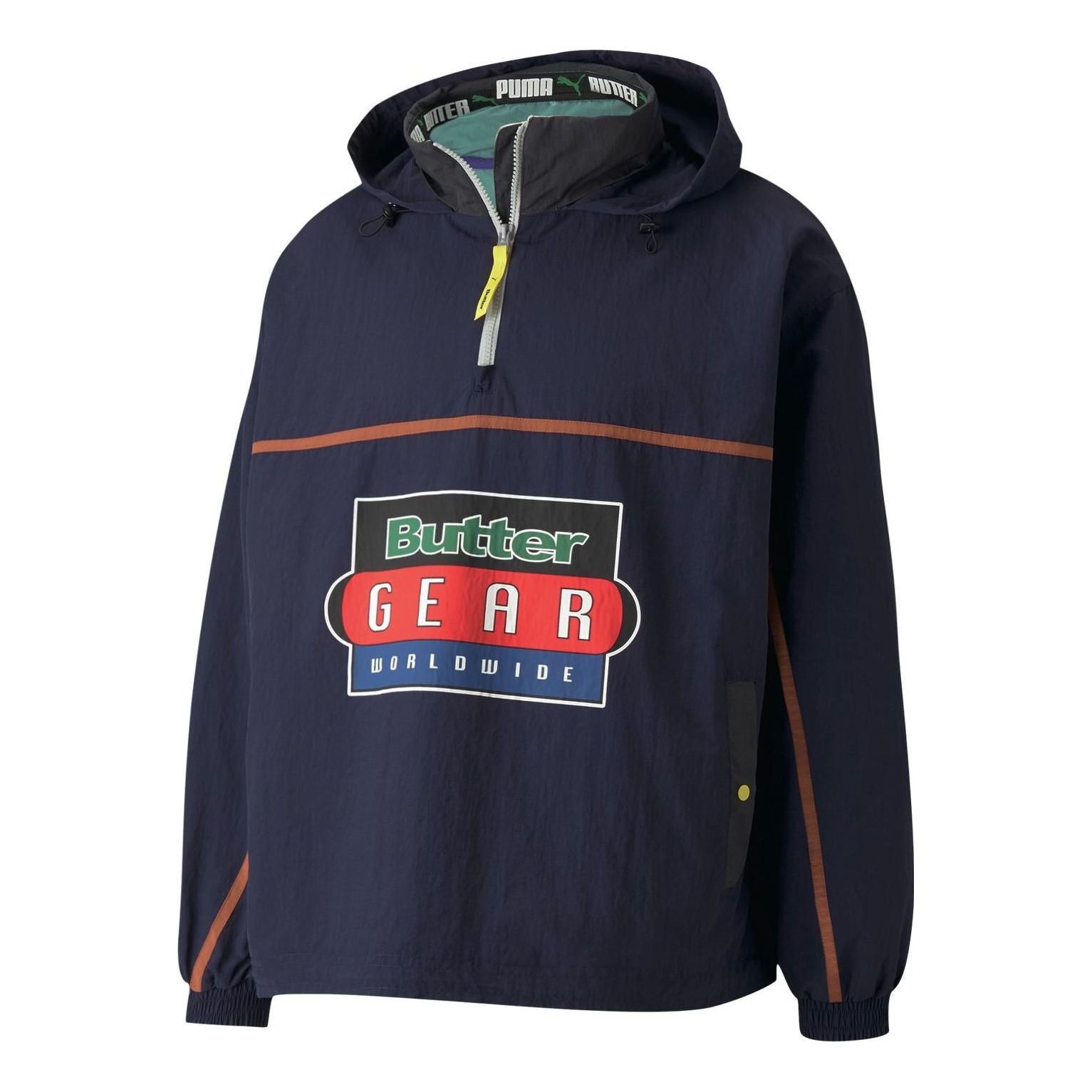 PUMA X Butter Goods Lightweight Pop Over Top Half Zip Hoodie 'Navy' 534055-84