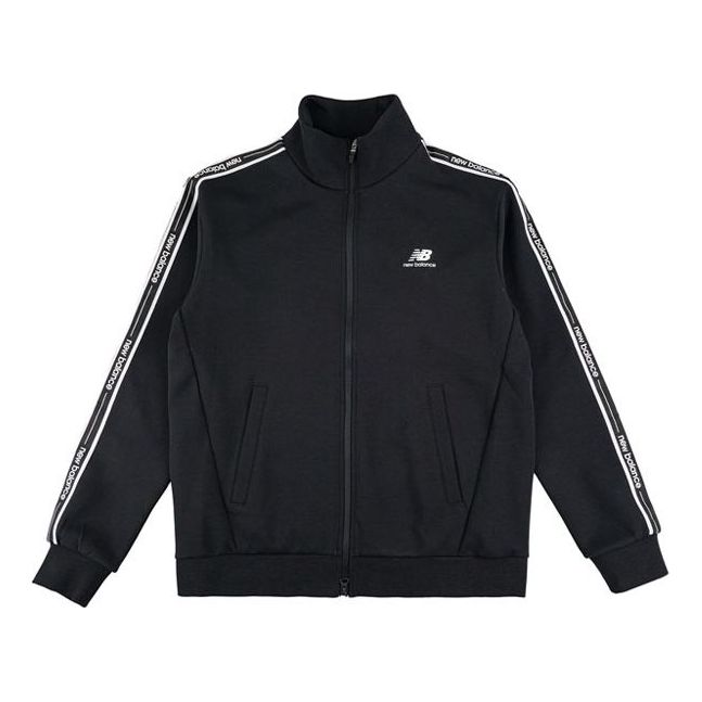 (WMNS) New Balance Stand Collar Athleisure Casual Sports Zipper Jacket Black MDA3E023-BK