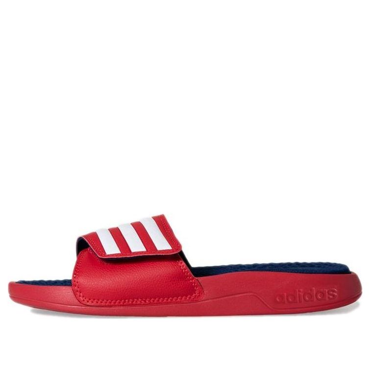 adidas Adissage Cozy Wear-resistant Shoe Red Unisex 'Red White' EG2140