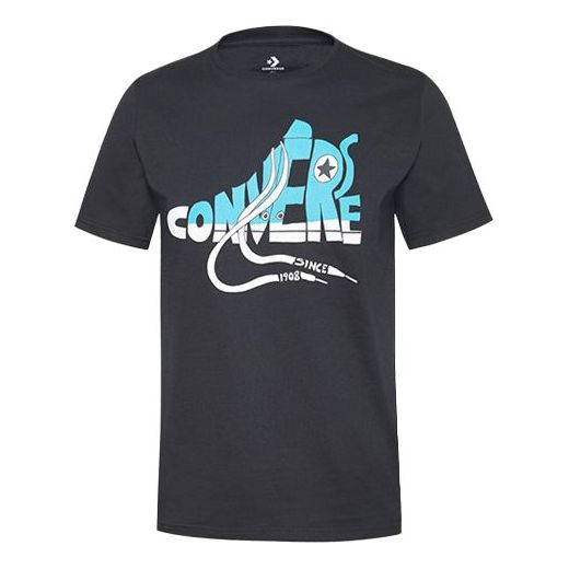 Men's Converse Printing Short Sleeve Sports Black 10018553001