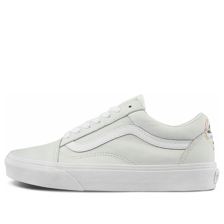 Vans Old Skool Low Top Casual Skate Shoes White Flower Printing Unisex VN0A5KRFB5L