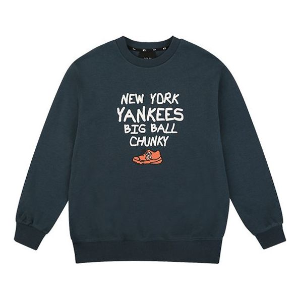 MLB Shoe Series Long Sleeves Loose Unisex Navy Blue 31MT06011-50N