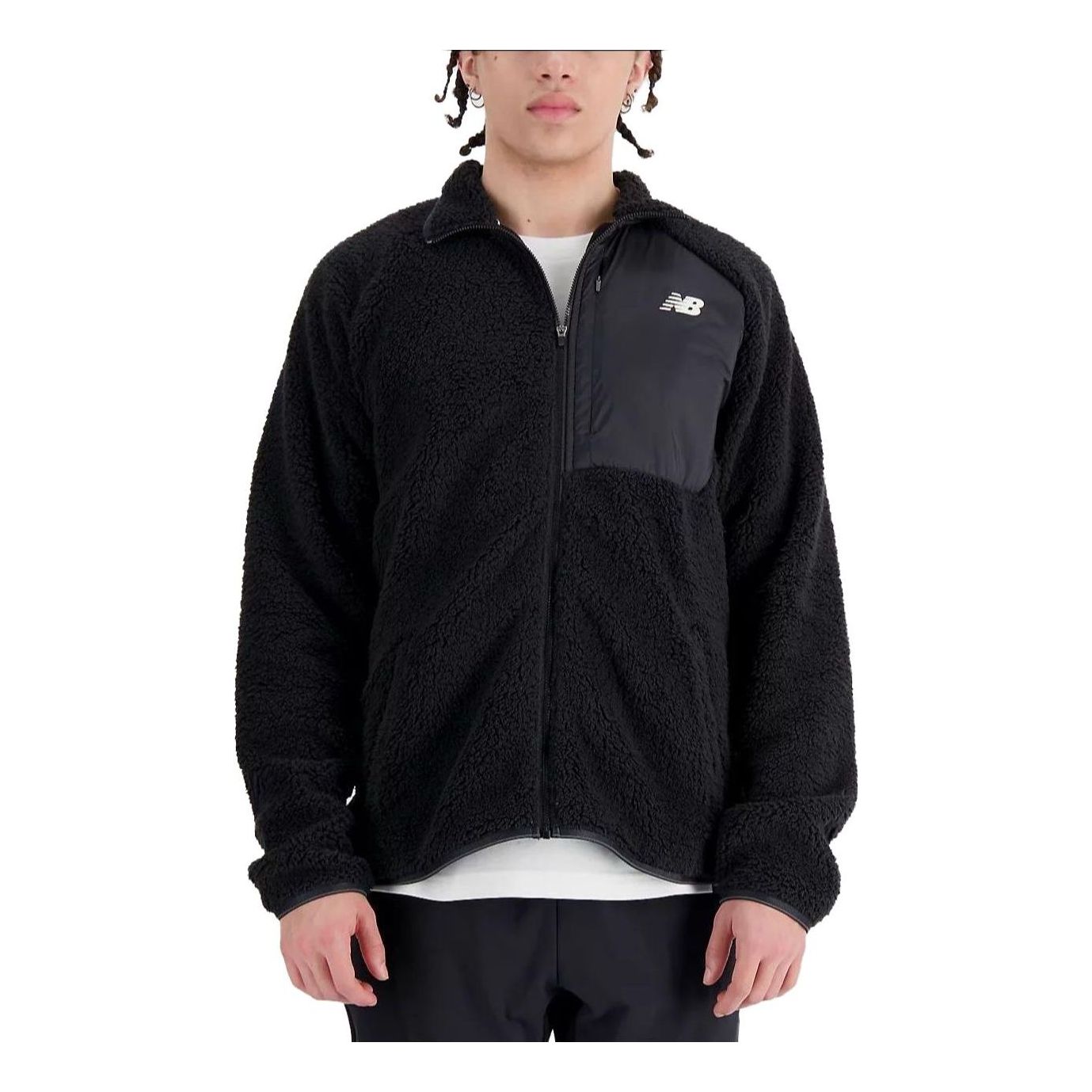 New Balance Q Speed Sherpa Jacket Asia Sizing 'Black' MJ33285-BK