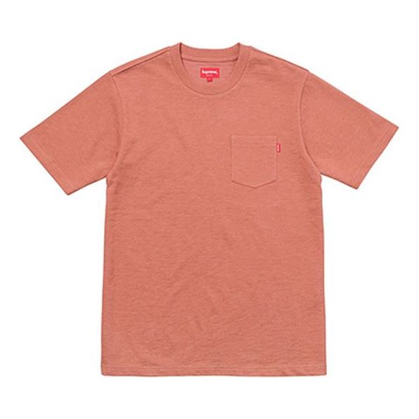 Supreme FW18 SS Pocket Heather Dark Rose Tee SUP-FW18-088