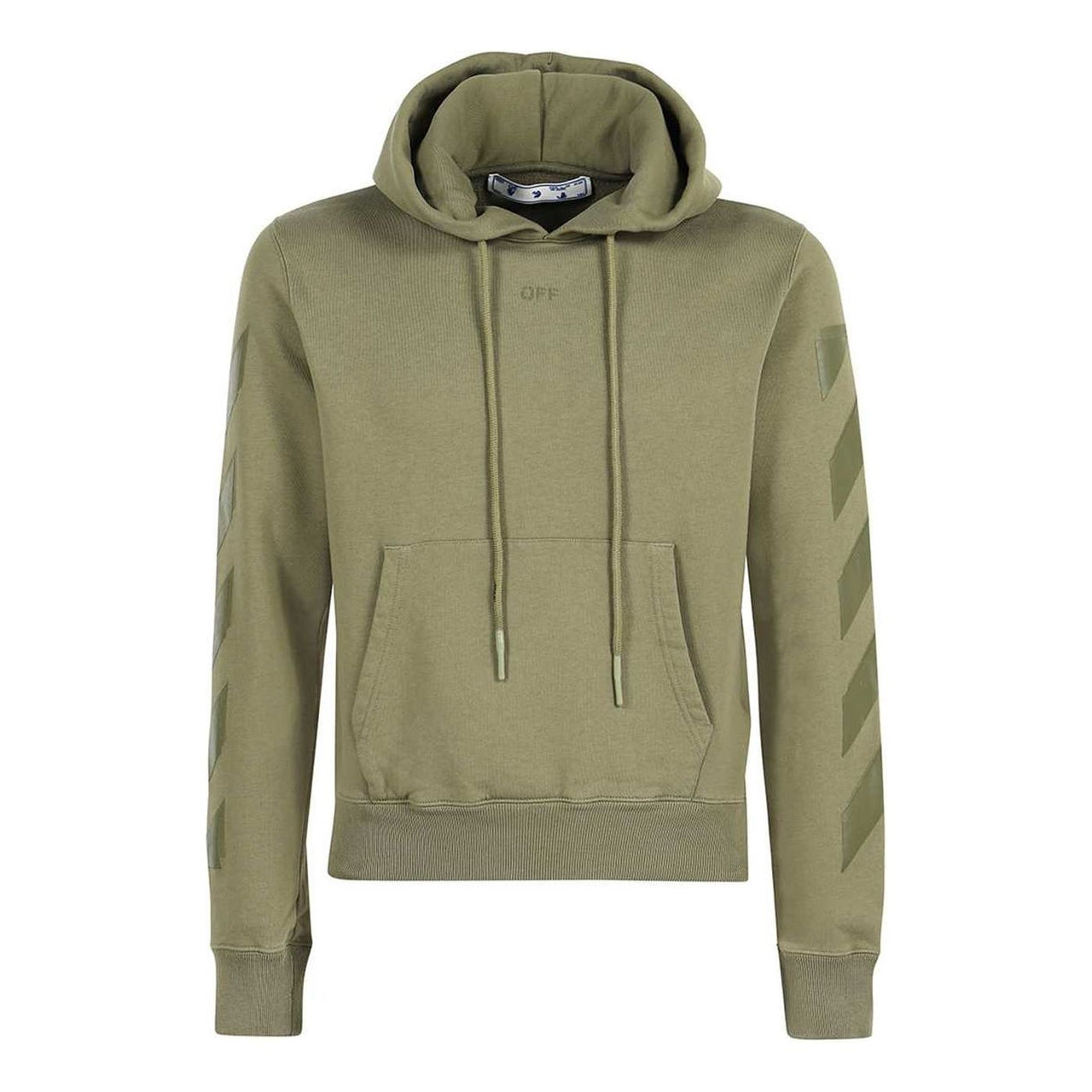 Men's Off-White Logo Printing Pullover Green OMBB034F21FLE004