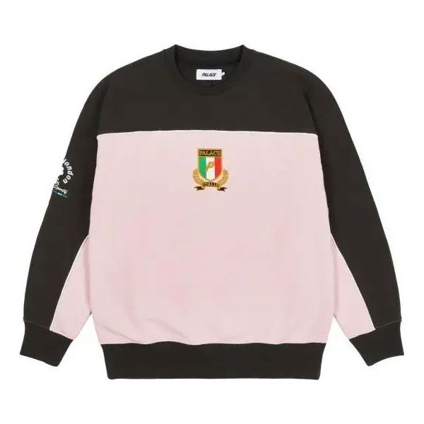 PALACE Unisex SS21 Mumma Mia Crew Sweatshirt Black/Pink P20CS178