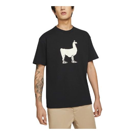 Nike SB Printing Skateboard Loose Knit Short Sleeve Black DD1299-010
