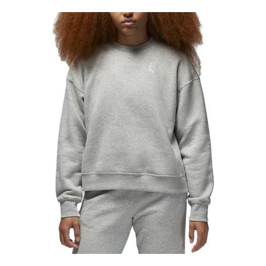 (WMNS) Air Jordan Brooklyn Fleece Crewneck Sweatshirt 'Dark Grey' FN4491-063