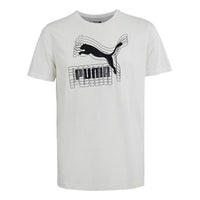 PUMA Shadow Logo Graphic Tee 'White' 537884-02