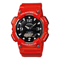 CASIO Sports Solar Powered Quartz Waterproof Mens Orange Analog AQ-S810WC-4A