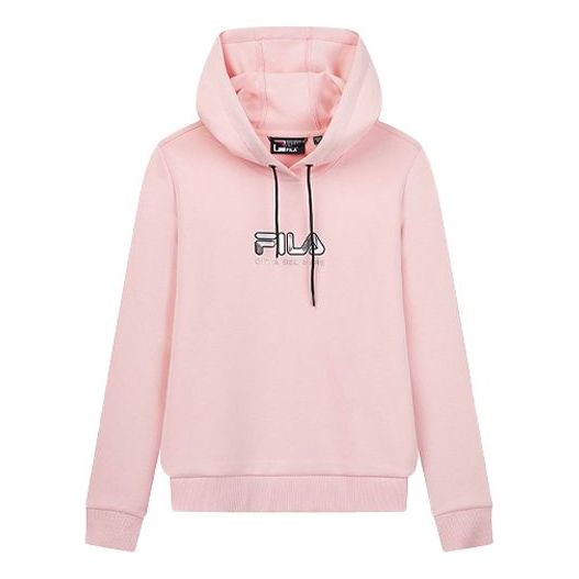 (WMNS) FILA logo Sports Hoodie Pink F11W018222F-LP