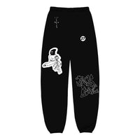 Travis Scott Cactus Jack x JACKBOYS Mask On Sweatpants 'Black' TC-300