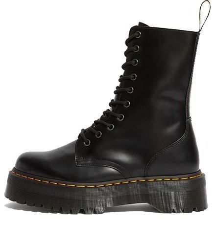 (WMNS) Dr. Martens Jadon High Smooth Leather Platform Boot 'Black' 25565001