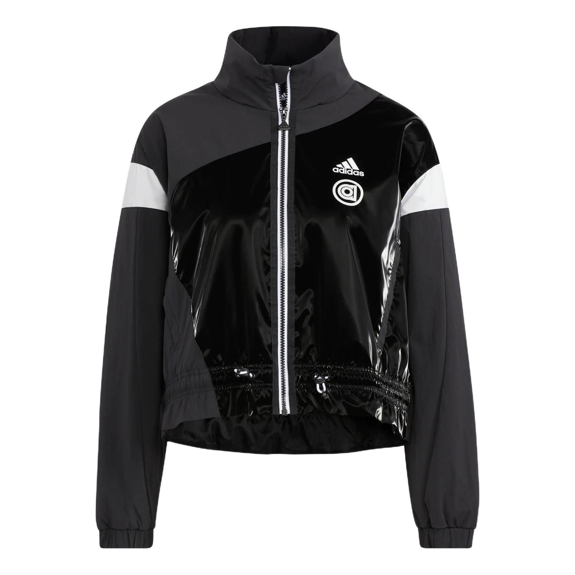 (WMNS) adidas UST Woven Jacket Asia Sizing 'Black White' HR8155