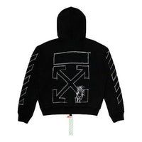 Off-White Lunar New Year Limited Arrow Hooded Sports Loose Fit Black OMBB037T20FLE0101001