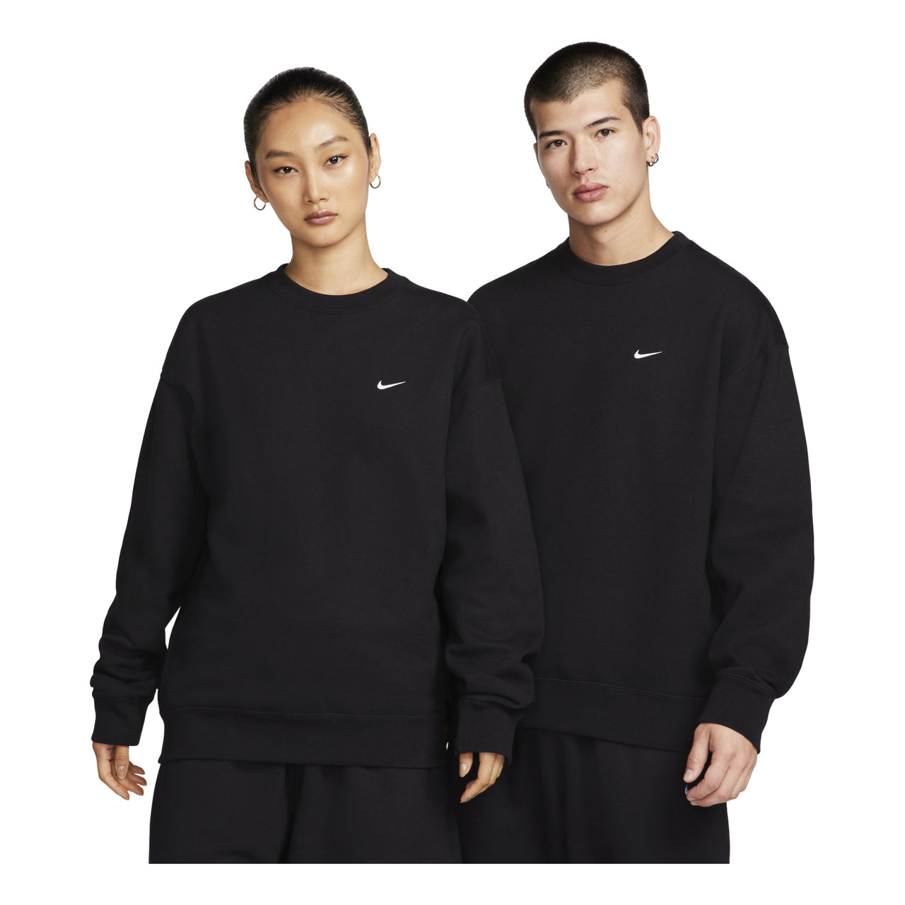 Nike Solo Swoosh Crewneck Sweatshirt Asia Sizing 'Black' DX1362-010