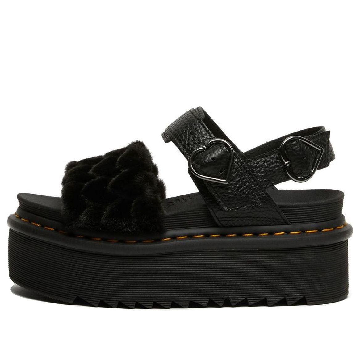 (WMNS) Dr. Martens Voss Quad Flatform Sandal Black 26921001