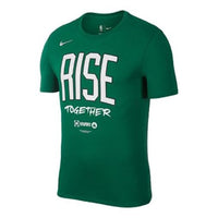 Nike Dri-Fit NBA Boston Celtics Printing Sports Short Sleeve Green CU4287-312