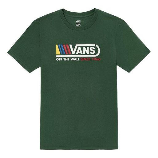 Vans Alphabet logo Printing Short Sleeve Green VN0A4RB7EEI