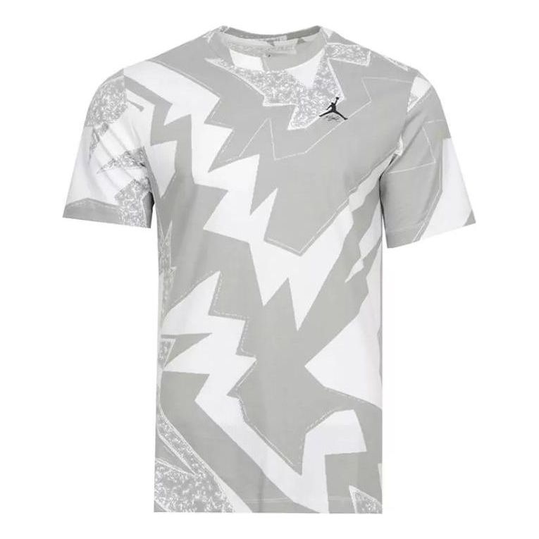 Air Jordan Essential All Over Print T-Shirt 'Grey White' DQ7368-100