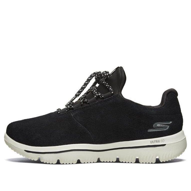 (WMNS) Skechers Go Walk Low-Top Black/White 15728-BLK