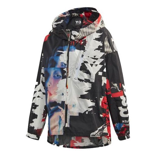 (WMNS) Y-3 Pattern Human Face Printing Hooded Jacket Colorblock GK4405