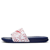 (WMNS) Nike Benassi Jdi Print Slides Blue/Red 618919-406