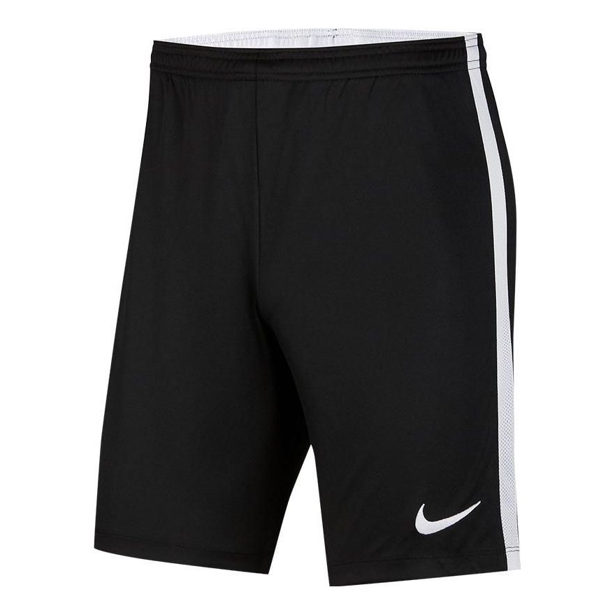 Men's Nike Stripe Printing Logo Breathable Straight Shorts Black AT3035-011