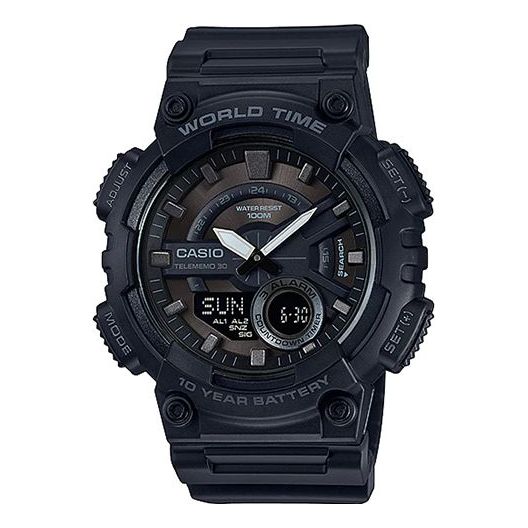 CASIO G Shock Quartz Sports Mens Black Analog AEQ-110W-1B