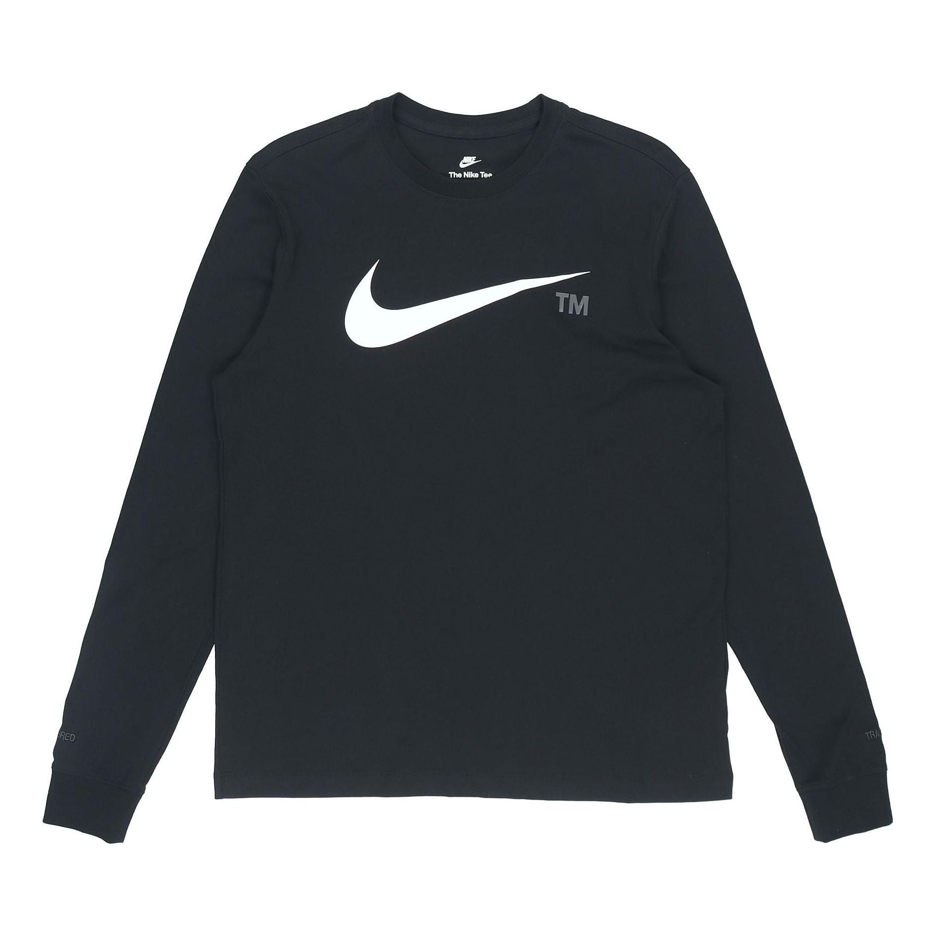 Men's Nike Large Logo Printing Sports Round Neck Pullover Black DD3375-010