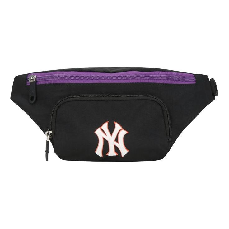 MLB NY New York Yankees Retro Logo fanny pack Black Purple 32BGC2011-50L