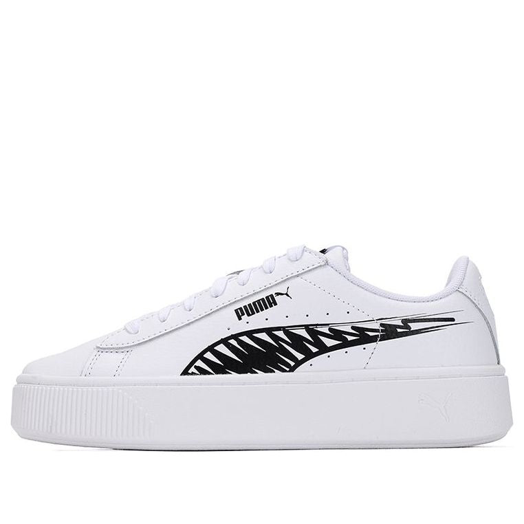 (WMNS) PUMA Vikky Stacked L Sketch Sneakers White/Black 385549-01
