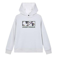 (GS) Under Armour Picture Printed Hoodie 'White' 234103140